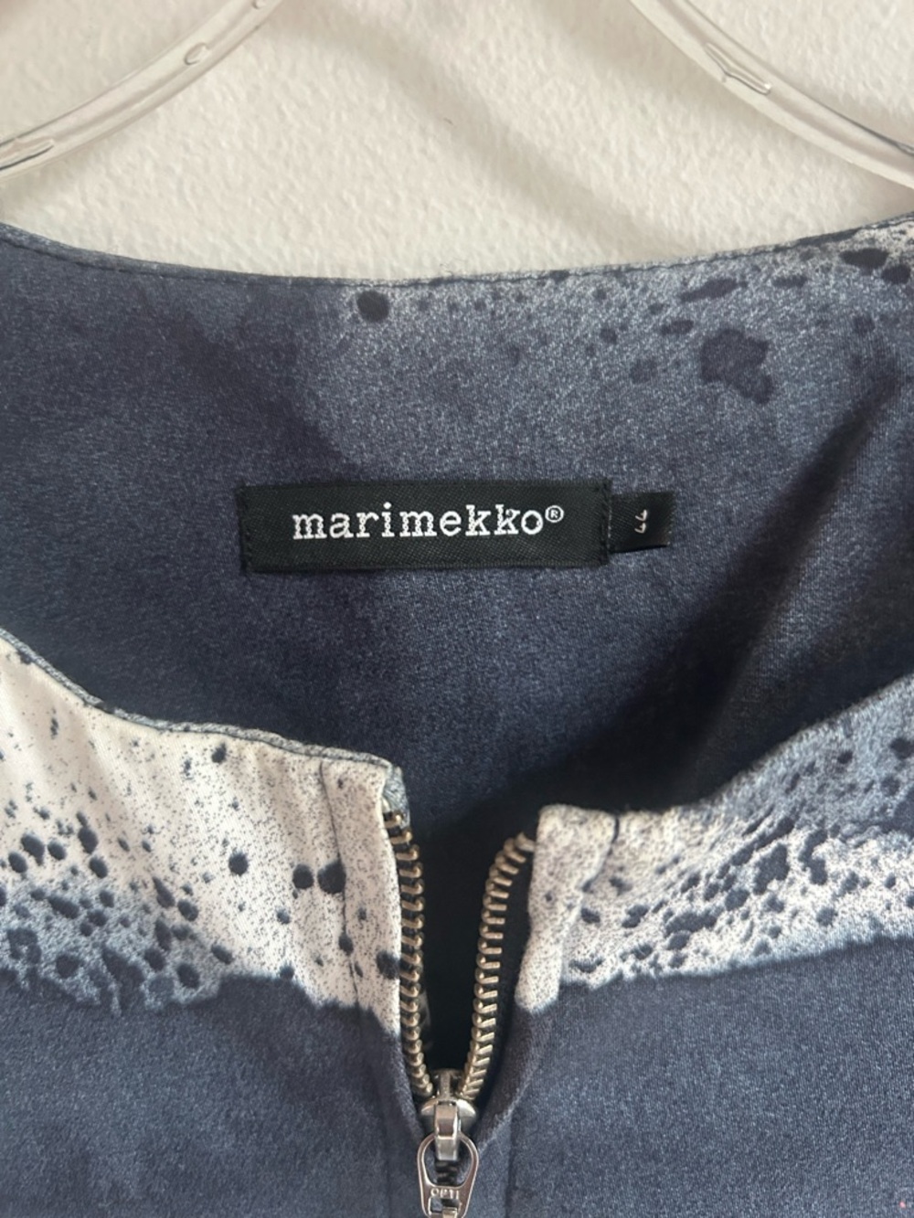Marimekko Kantti 2 dress. Blue/ white. Size 12 (44). Excellent condition. - Picture 4 of 8
